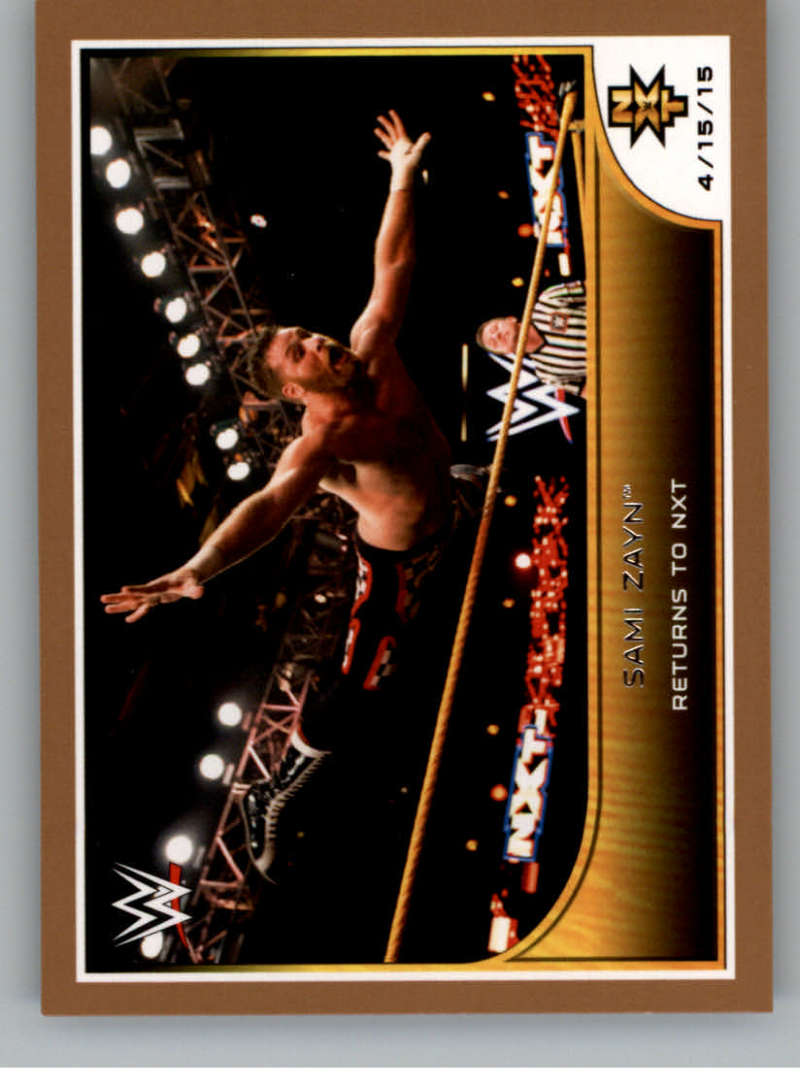 2016 Topps WWE Road to Wrestlemania Bronze Parallel #87 Sami Zayn - Returns to NXT NXT NM-MT 