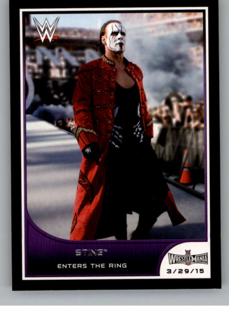 2016 Topps WWE Road to Wrestlemania #8 Sting - Enters the Ring 