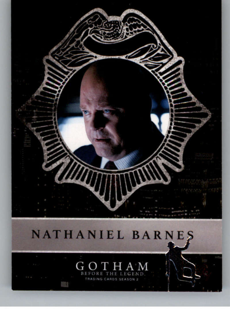 2017 Cryptozoic Gotham Season 2 New Day, Dark Knights Peguin Deco Foil Stamp #ND7 Nathaniel Barnes
