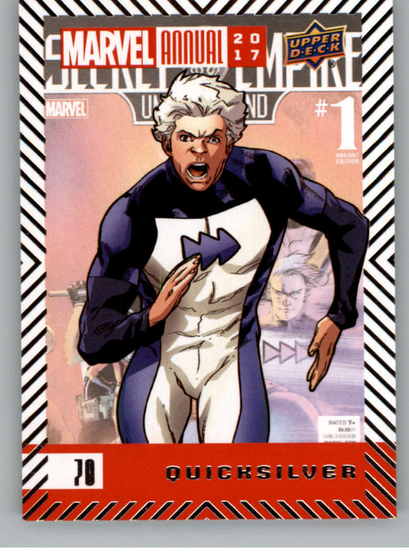 2018 Upper Deck Marvel Annual #70 Quicksilver Marvel Quicksilver Superhero