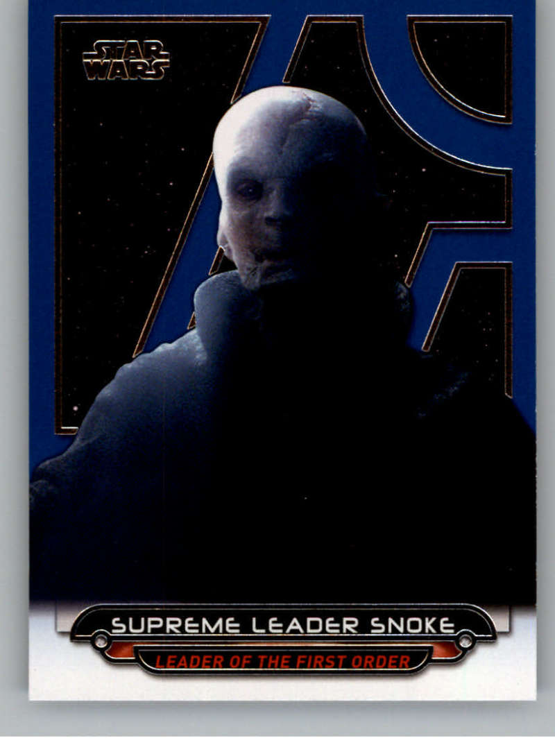 2017 Topps Star Wars Galactic Files Reborn Blue #TFA-10 Supreme Leader Snoke