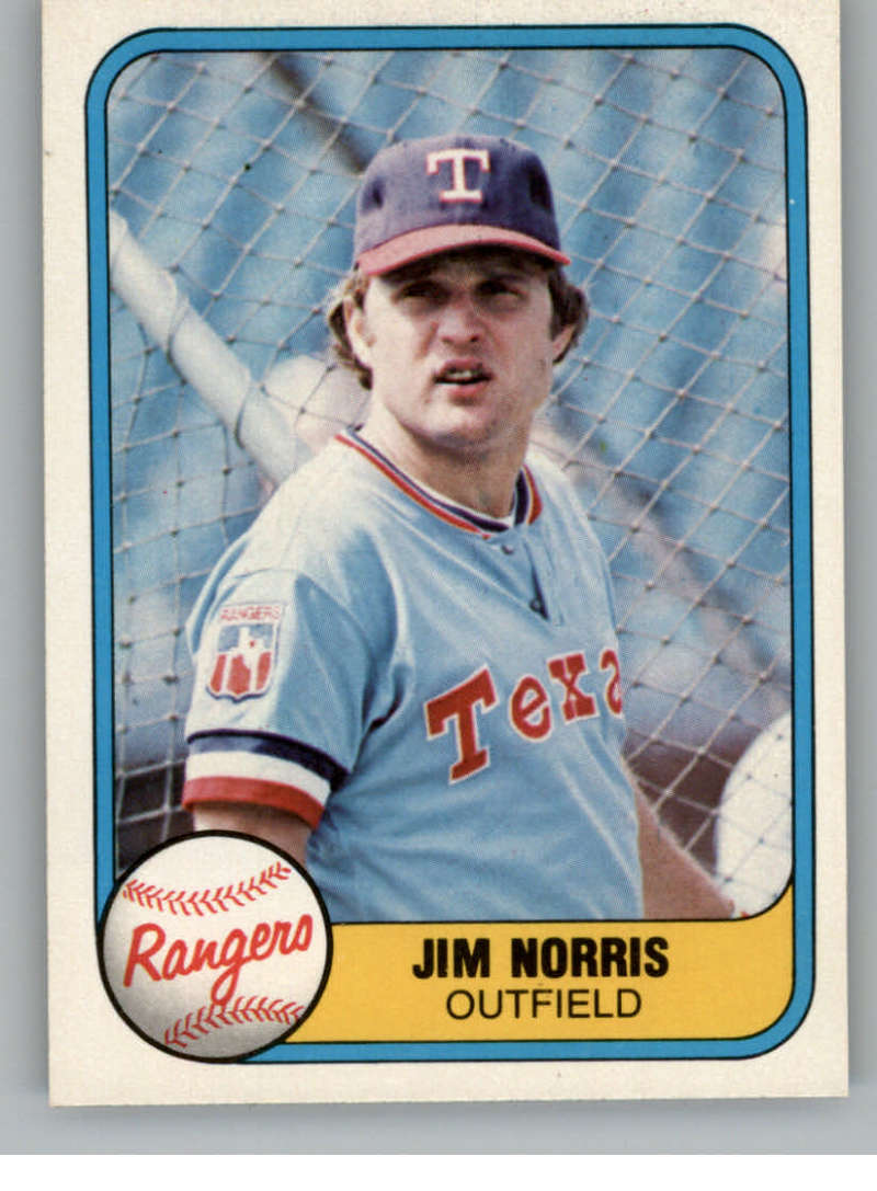 1981 Fleer #634 Jim Norris Texas Rangers