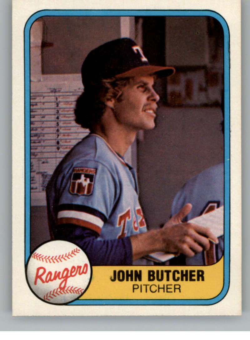 1981 Fleer #635 John Butcher RC Rookie Card Texas Rangers