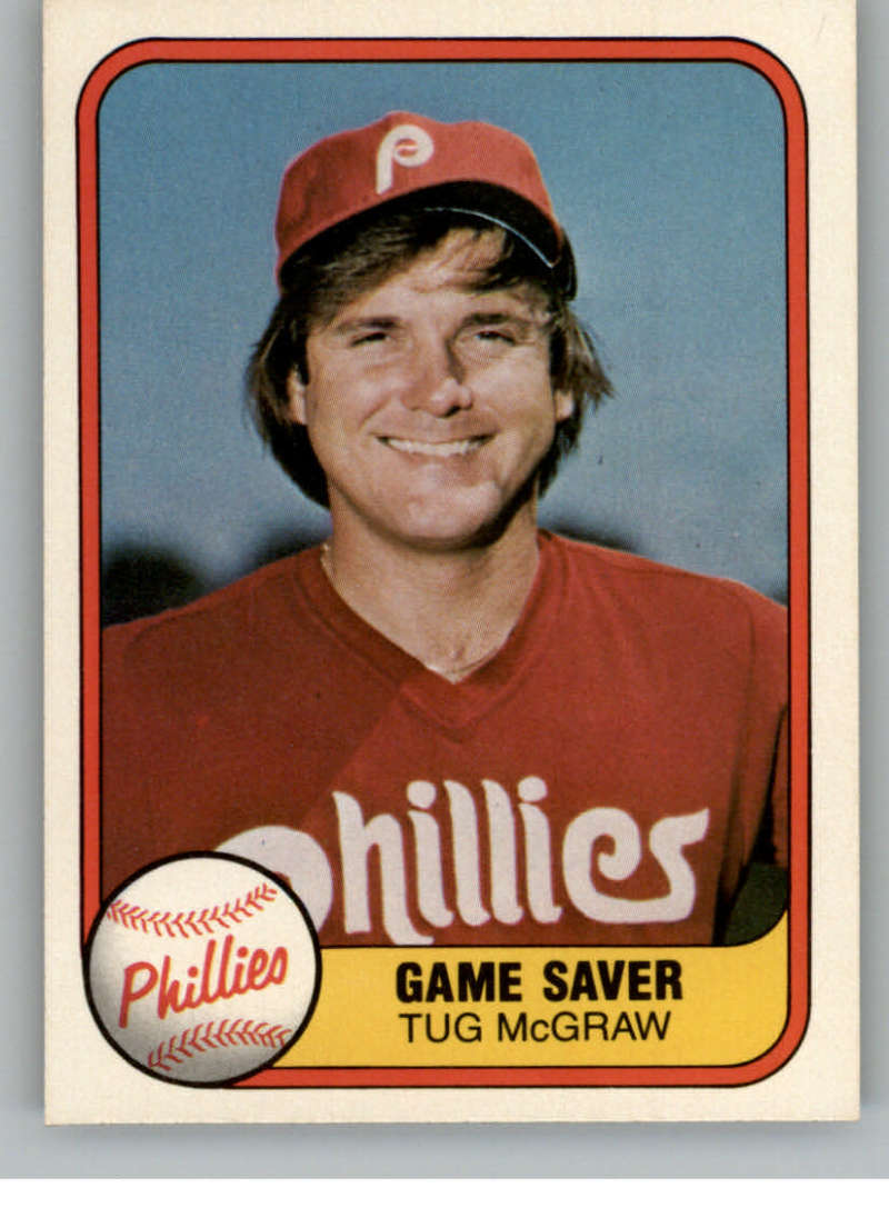 1981 Fleer #657b Tug McGraw Philadelphia Phillies (Game Saver)