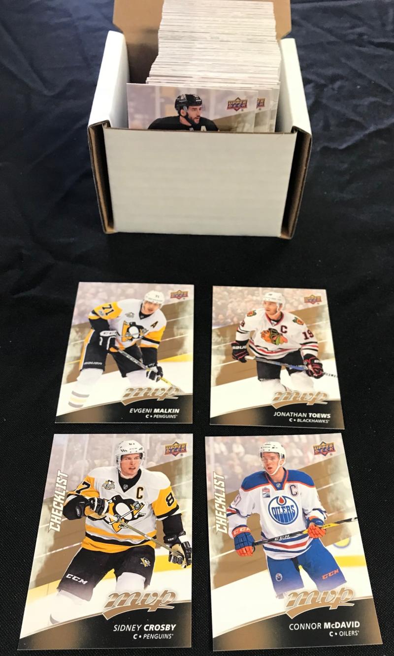 2017-18 Upper Deck MVP Complete Hand Collated Hockey Base Set of 200 Cards