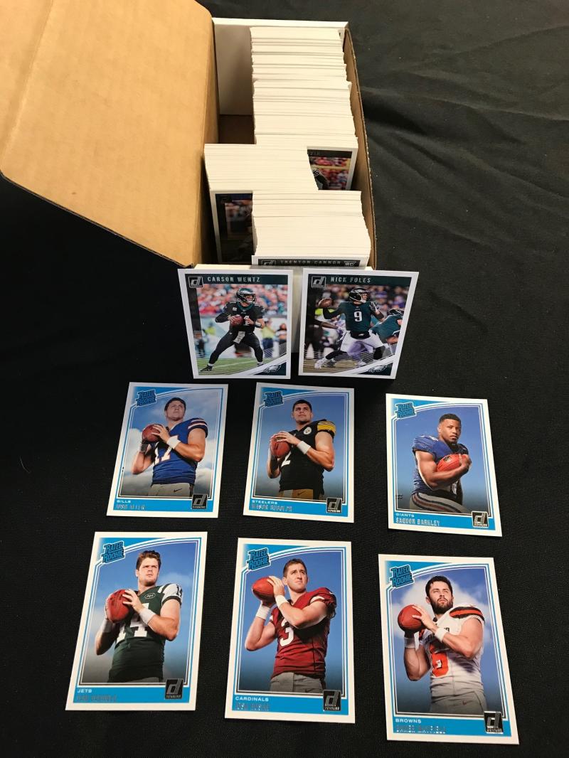 2018 Donruss Complete Hand Collated Football Set of 400 Cards with 100 Rookie Cards