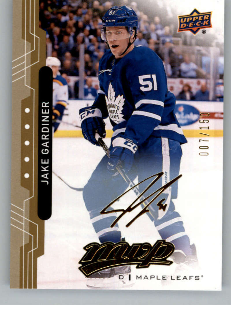 2018-19 UD MVP Gold Script #97 Jake Gardiner SER/150 Toronto Maple Leafs Upper Deck 18-19 Hockey Card