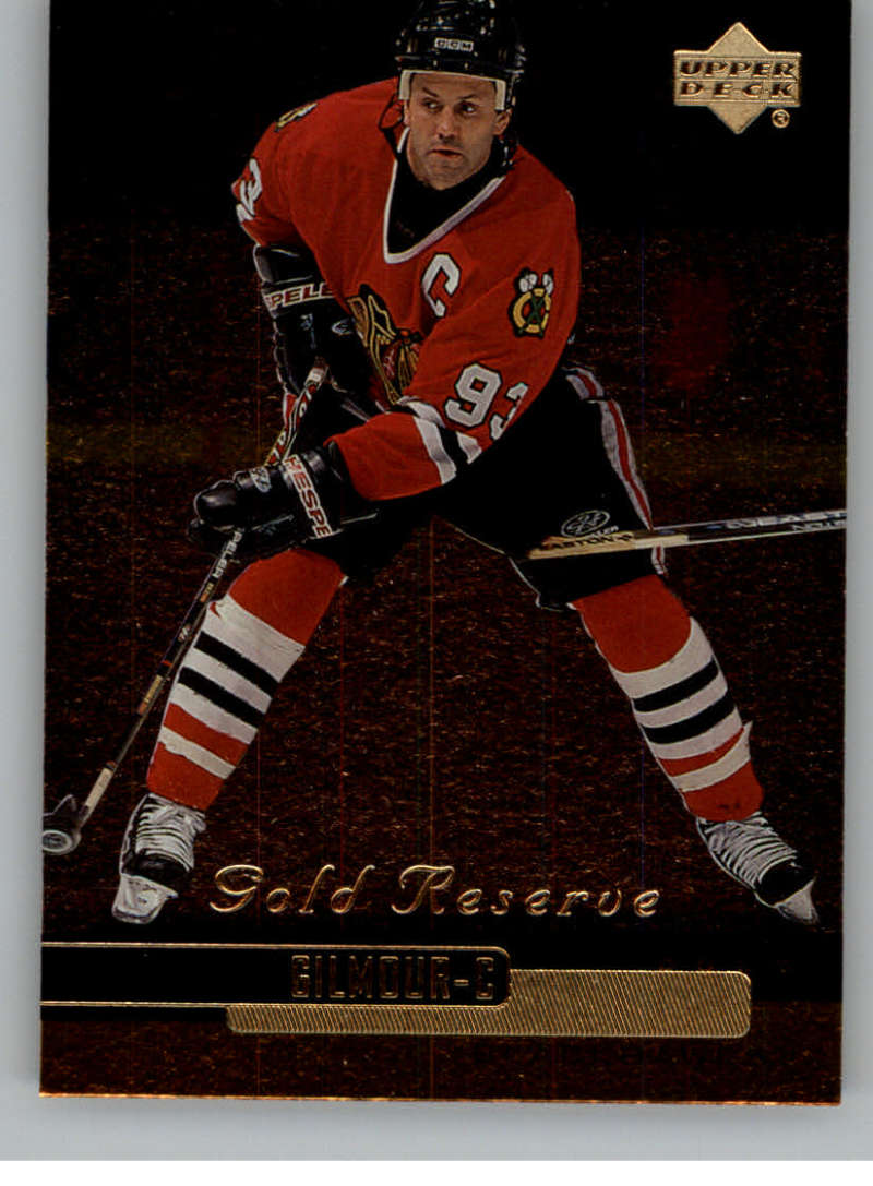 1999-00 Upper Deck Gold Reserve Official NHL Hockey Card #206 Doug Gilmour NM-MT Chicago Blackhawks  UD Hockey Card