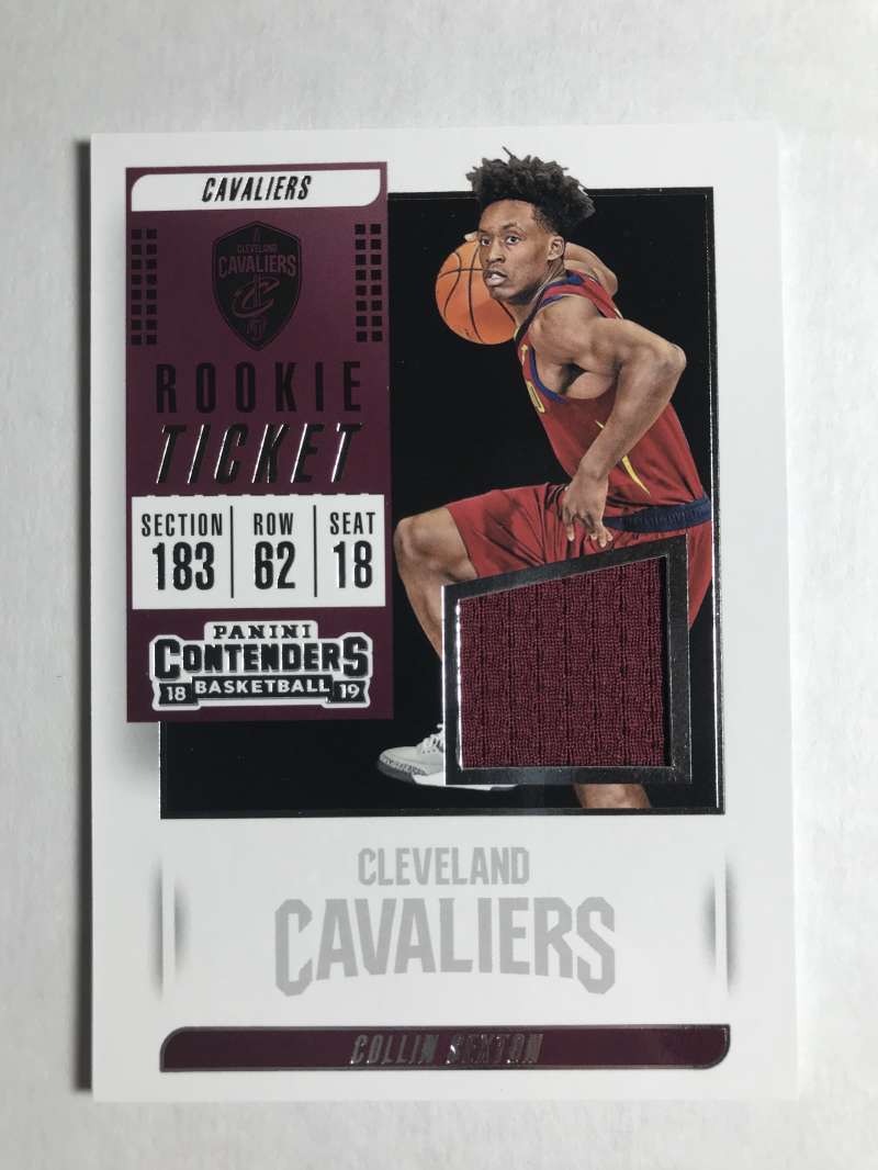 2018-19 Panini Contenders Rookie Ticket Swatches Basketball Collin Sexton Jersey/Relic Cleveland Cavaliers  Official NBA Card From Panini