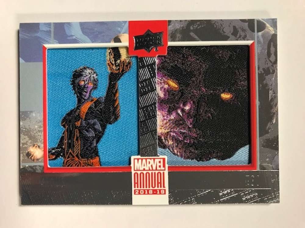 2018-19 Upper Deck Marvel Annual Manufactured Patches Dual #PD17 Magus/Ego SP Short Print 