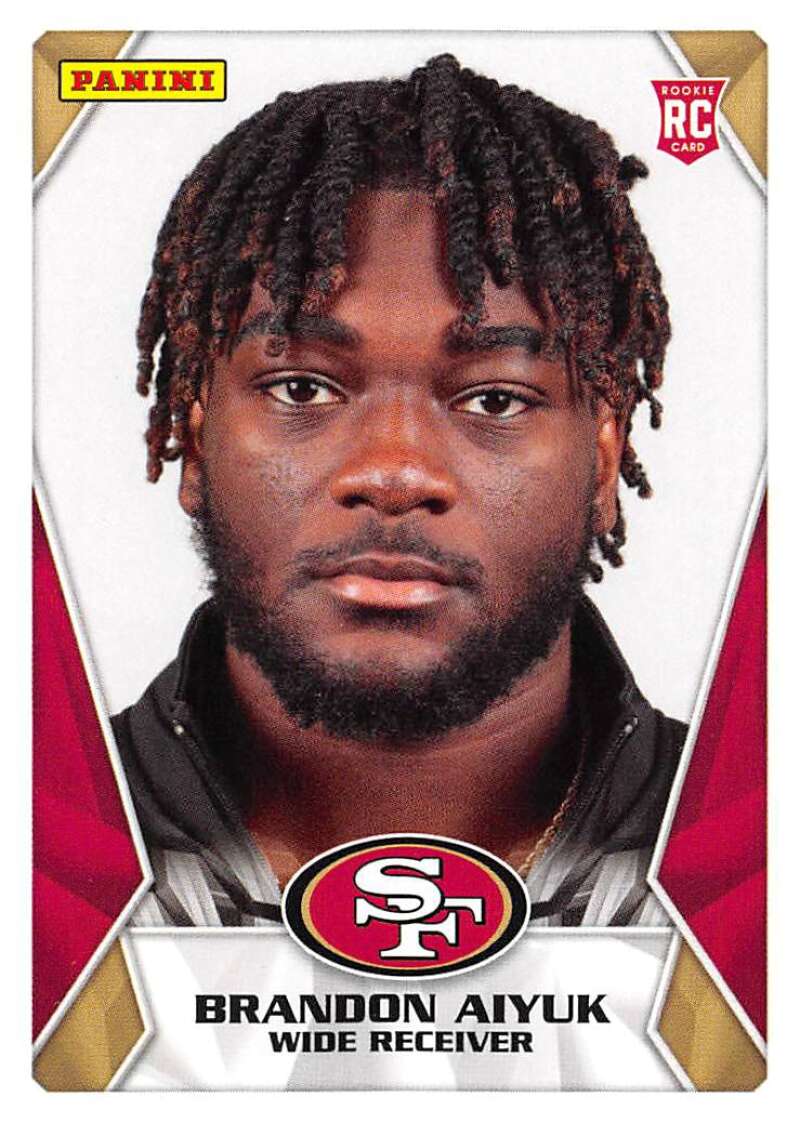 2020 Panini Sticker Standard Sized Football Cards #99 Brandon Aiyuk RC  Rookie Card San Francisco 49ers