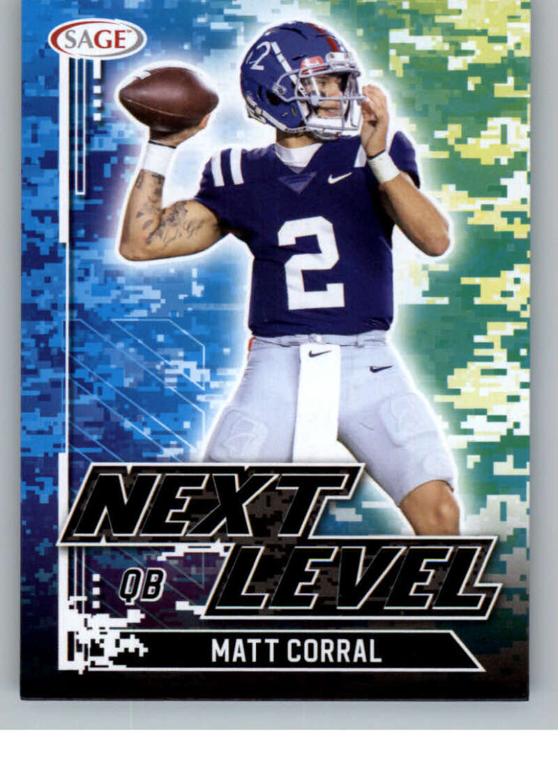Choose:#78 Matt Corral Mississippi:2022 Sage High Series Draft Football Cards Pick From List (Base or Inserts)