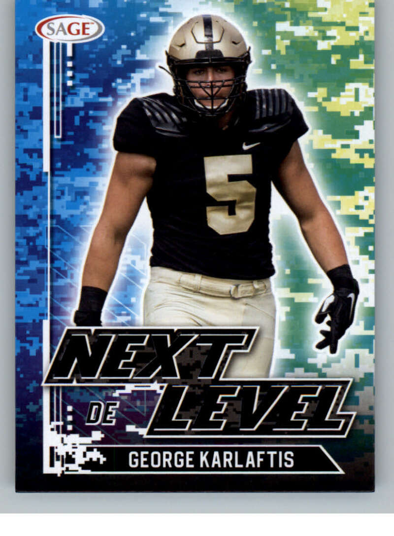 Choose:#89 George Karlaftis Purdue:2022 Sage High Series Draft Football Cards Pick From List (Base or Inserts)