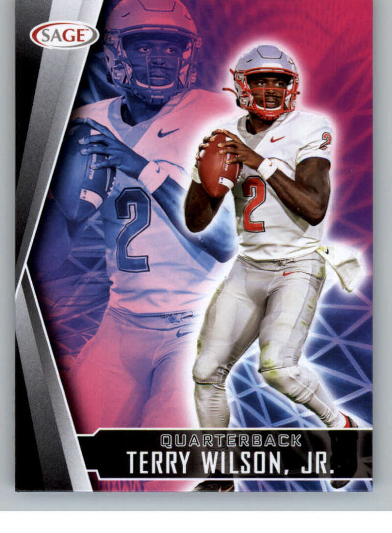 Choose:#108 Terry Wilson Jr New Mexico:2022 Sage High Series Draft Football Cards Pick From List (Base or Inserts)