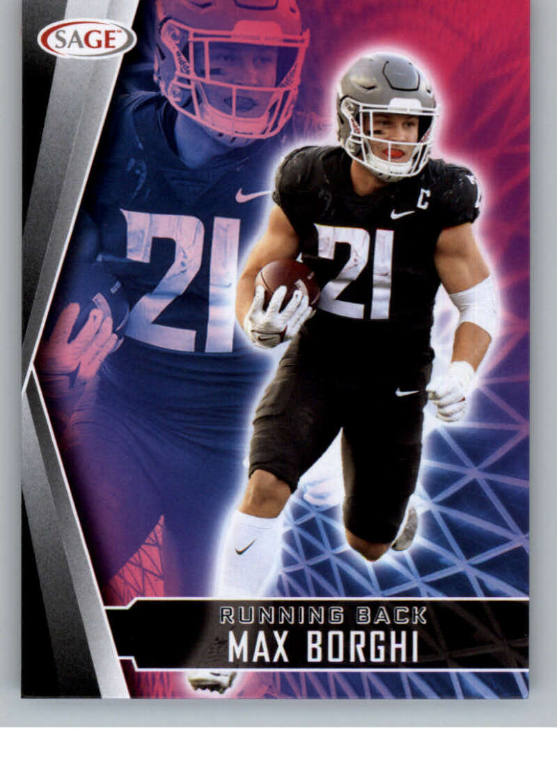 Choose:#122 Max Borghi Washington State:2022 Sage High Series Draft Football Cards Pick From List (Base or Inserts)