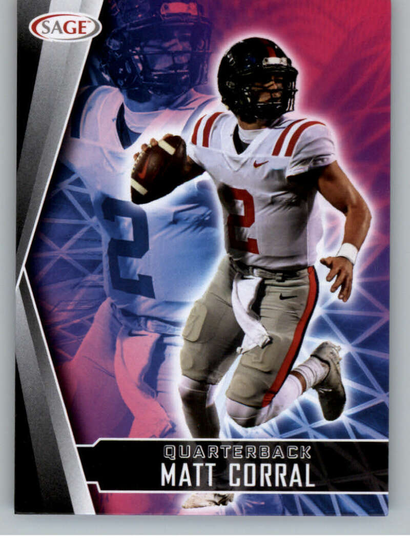 Choose:#123 Matt Corral Mississippi:2022 Sage High Series Draft Football Cards Pick From List (Base or Inserts)