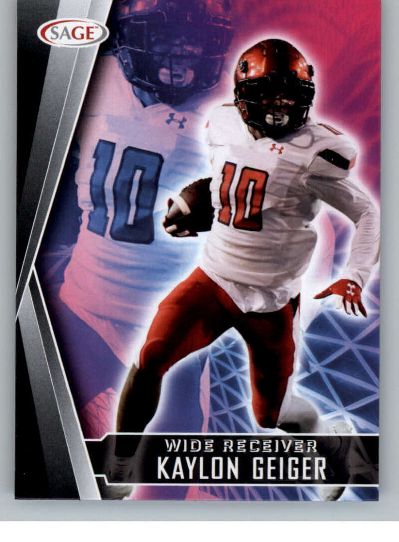 Choose:#135 Kaylon Geiger Texas Tech:2022 Sage High Series Draft Football Cards Pick From List (Base or Inserts)