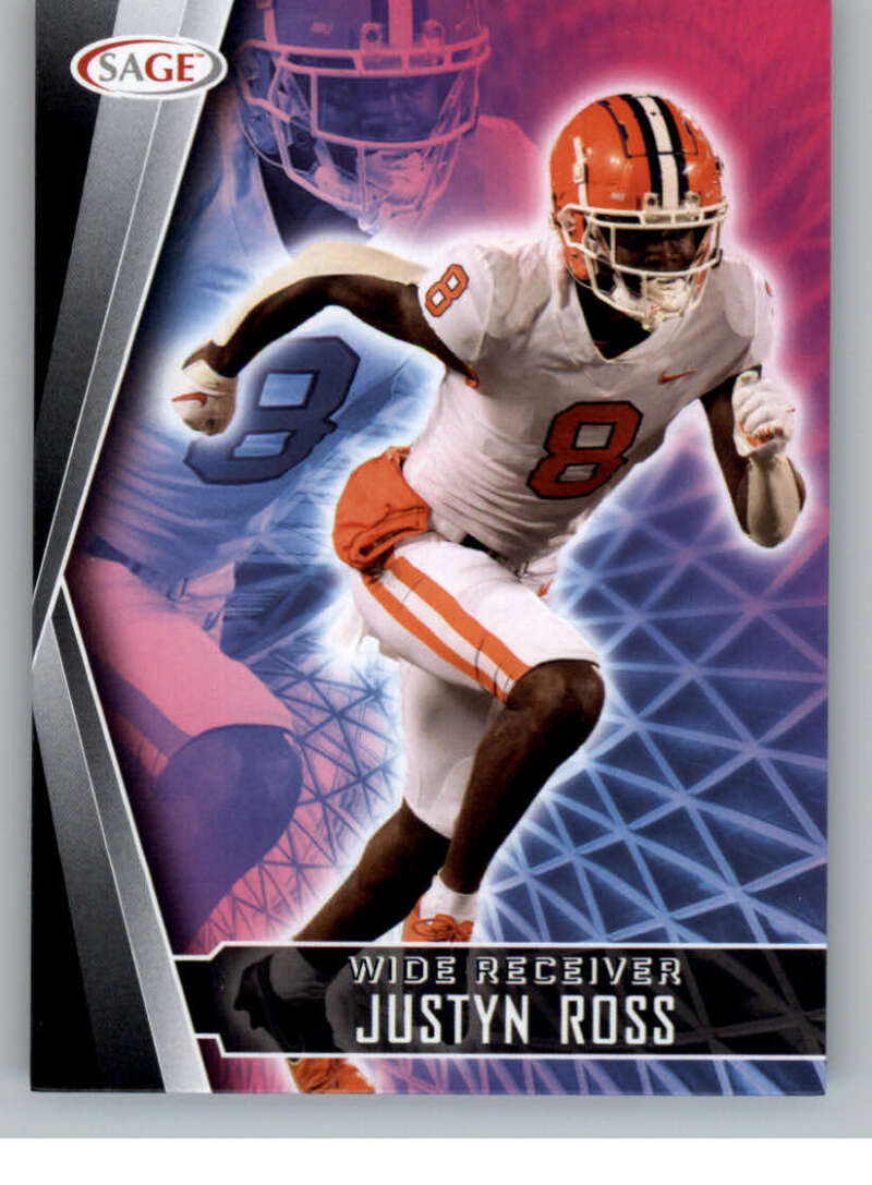 Choose:#139 Justyn Ross Clemson University:2022 Sage High Series Draft Football Cards Pick From List (Base or Inserts)