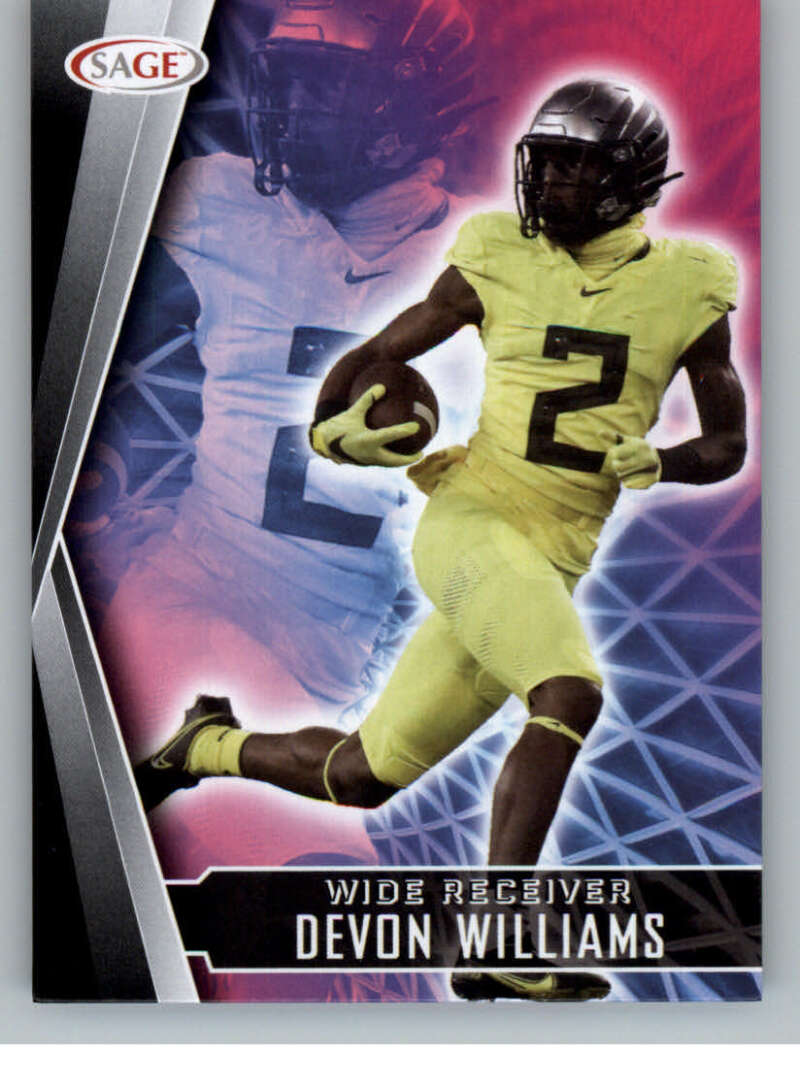 Choose:#160 Devon Williams Oregon:2022 Sage High Series Draft Football Cards Pick From List (Base or Inserts)