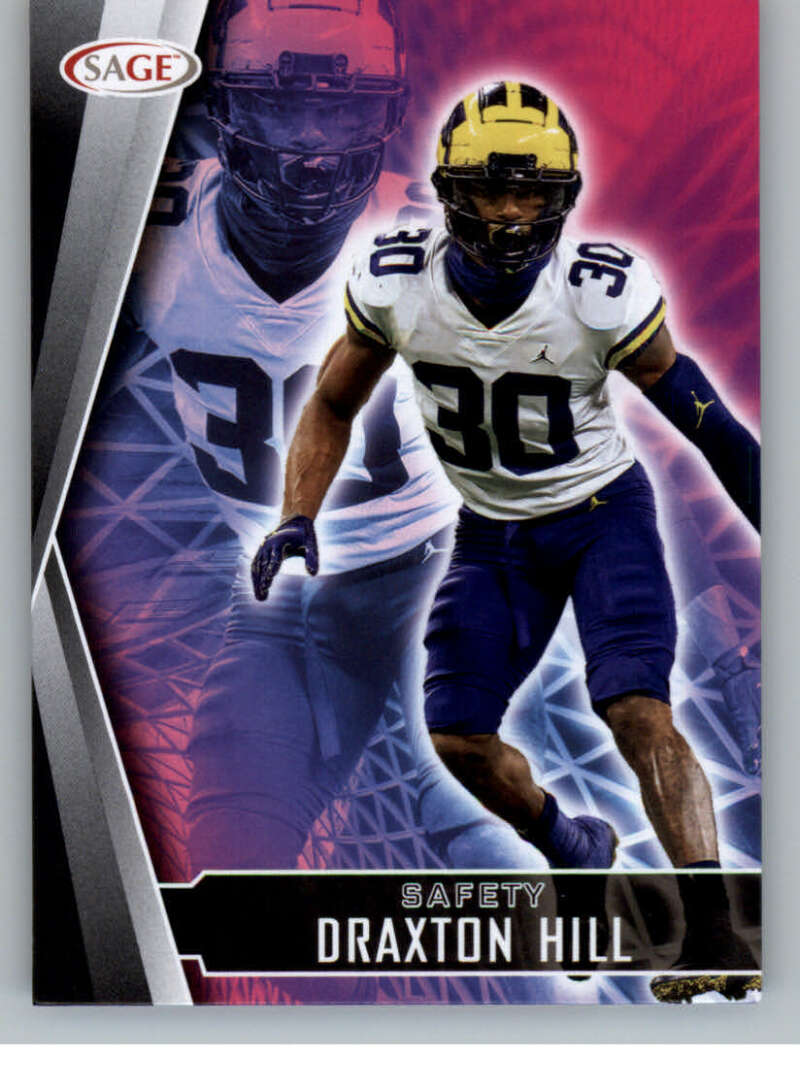 Choose:#165 Daxton Hill Michigan:2022 Sage High Series Draft Football Cards Pick From List (Base or Inserts)